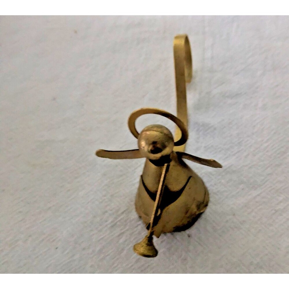 Vintage Brass Angel Candle Snuffer Extinguisher Long Handle 2.5" Gold Tone Decor